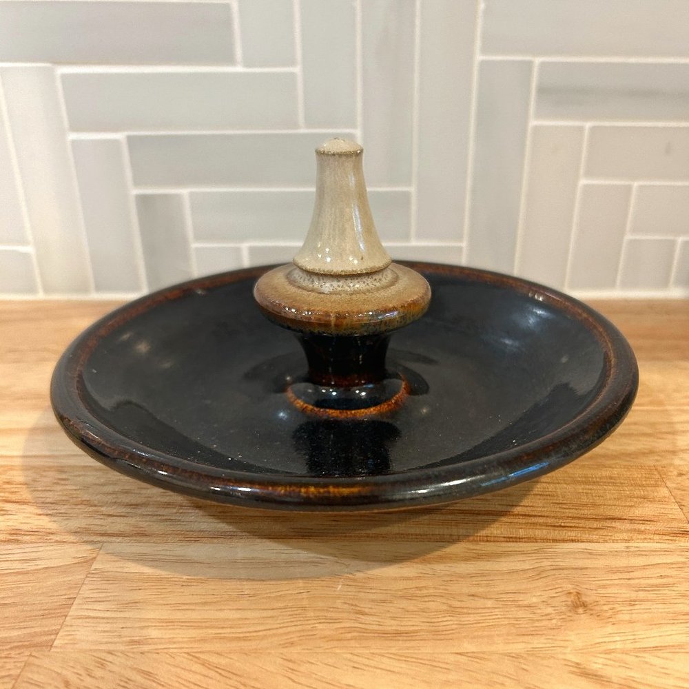 Boho Ceramic Pottery Glazed Jewelry Incense  Ring Dish Trinket Tray Earthy